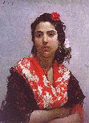   Raimundo de Madrazo y  Garreta A Gypsy Spain oil painting reproduction
